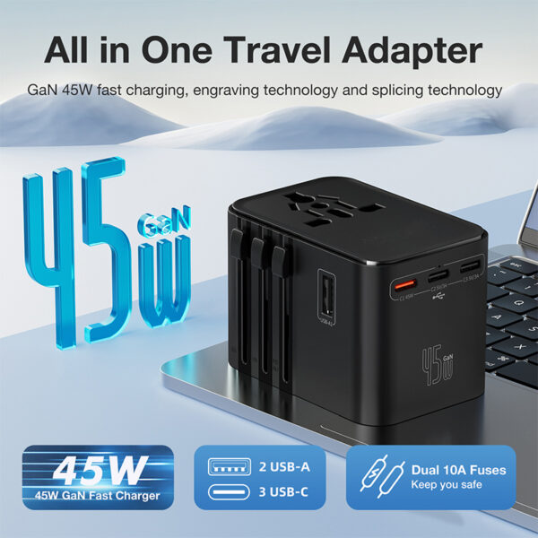 JY-313 45w GaN Plug Adapter