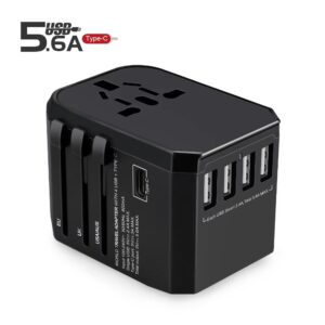 JY-305A ( Black ) 5.6A 28W Plug Adapter