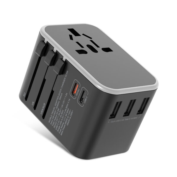 JY-307( Silver ) 35.5W Travel Plug Adapter