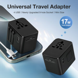 JY-312( Black ) 17w Travel Plug Adapter