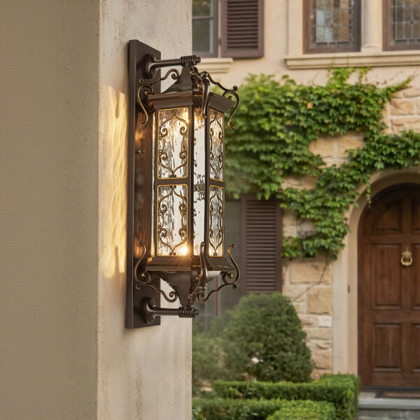Outdoor Landscape Courtyard Light, European Long Wall-Mounted Villa Gate Light