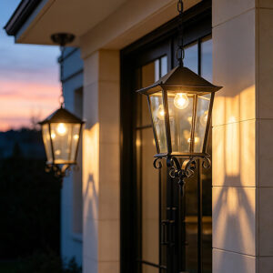 European Outdoor Waterproof Pendant Light for Pavilion, Courtyard and Villa Entrance