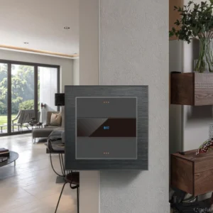 EU/UK Standard 220V Waterproof Touch Panel Retro Universal Electrical Outlet 2 3 Gang 2 Way Home Wall Switch Socket 2 USB Ports