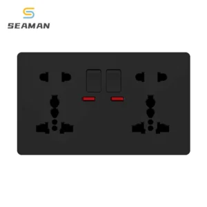 One-Open Multifunctional British Standard 13A Industrial Wall Socket Ten-Outlets Double-Position Switch Type-C Fast Charging USB