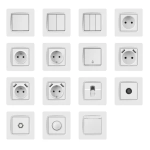High Quality Retro Durable Modern French Wall Socket EU Electric 16A 250V Plastic Outlets for Gold