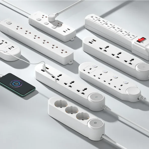3 Gang 4 Gang UK Power Strip 13A Extension Cord 1M 2M 3M Wall Mountable Multi Socket CE Certified IP20 for Home Office