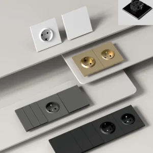 Custom Logo Printed Dual USB Charging Port Wall Socket Switch 220V 16A European Standard German French Sockets
