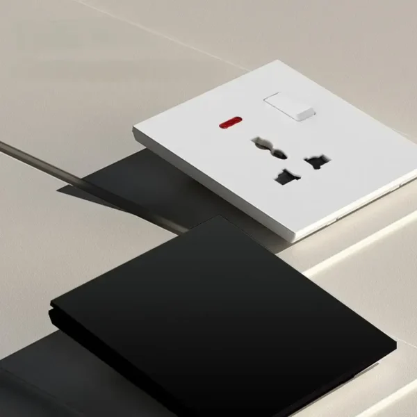 Durable 16A Waterproof Touch Panel Gang Wall Switch UK Standard PC Panel Single Pole Push Button Light Switch for Home Use