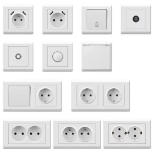 High Quality Custom 82 PC Frame Wall Sockets & Switches 220V 16A with 2 USB a + 2 USB-C Ports Durable for EU