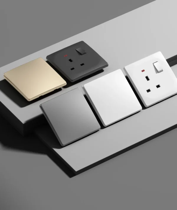 White Grey EU Standard Plastic Wall Socket with Type A+C 13A Quick Charge Plug USB Charger UK Switch Power Outlet