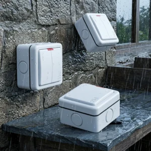 British Standard European Style Outdoor Rainproof IP66 Surface-Mounted Splash-Proof Waterproof Switch