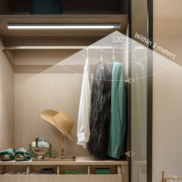 Under Kitchen Led Cabinet Lights Wireless Lighting Rechargeable Motion Sensor Cabinet Light for Closet Jewelry Living Room