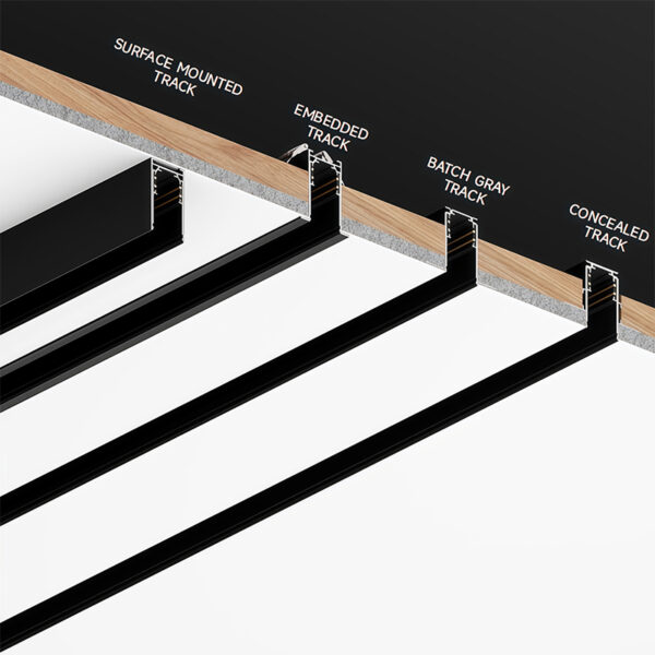 Modern Surface Mounted DC48V Tuya App Smart LED Magnetic Spot Light Track Lights Lighting System Linear Rail Magnetic Track Rail