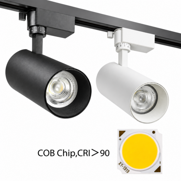 Wholesale Adjustable COB LED Track Lighting 10W 20W 30W Aluminum Track Light Spotlight for Shop Hotel Exhibition