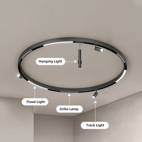 New Design 48v Magnetic Track Light Tuya App Smart 2.4G WiFi Led Track Magnet Lights Linear Ceiling Cob Spotlight Rail Lighting