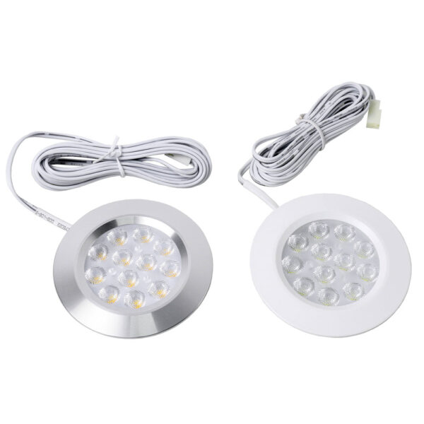 12V 3W Round Kitchen LED Under Cabinet Furniture Shelf Light Puck Lights for Home Hotel Wholesale Small Surface Mounted Light