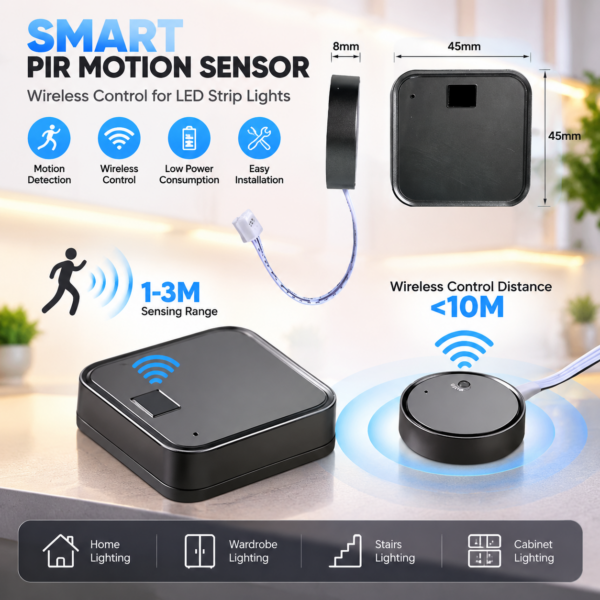 Indoor Furniture Single Gate/Double Gate/Touch/Body Sensing Motion Sensor Switch for Kitchen Closet Wardrobe Cabinet Lights
