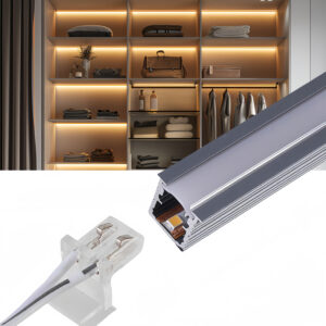Welding-Free Recessed Under Wardrobe Cabinet Lights 12V 30cm 50cm 1m Customized Length Led Shelf Linear Light Strip