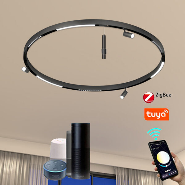 Modern Dimmable 48v Magnet Led Track Light With Aluminum Track Rail Recessed Track Magnetic Spotlight Lighting System