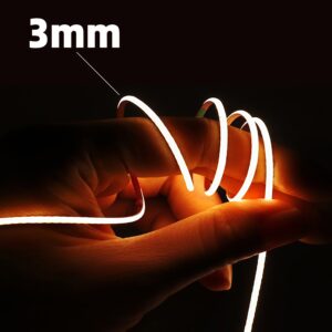 Slim 3mm 5mm 8mm 12v 24v Cob Led Strip Dimmable Commercial Project Indoor CRI 90 Ultra Narrow COB Flexible LED Strip