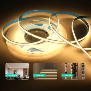 High Bright Cob Led Strip 12v 24v 8mm Flexible Cuttable Flexible Tape 6000k 3000k 4000k 320LED Cob Led Strip for Ceiling