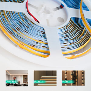 High Density No Led Dot Cob Led Strip White Cuttable 2700k 3000k 4000k 6500k Bendable 320leds Flexible LED Strip