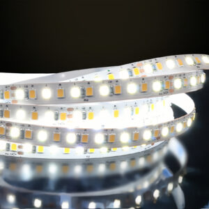 High Quality 12V/24V LED Flexible Tape CCT Changeable 3000+6000K Warm White Cuttable 2835 SMD Strip Lights With Controller