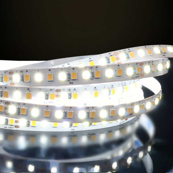 High Quality 12V/24V LED Flexible Tape CCT Changeable 3000+6000K Warm White Cuttable 2835 SMD Strip Lights With Controller