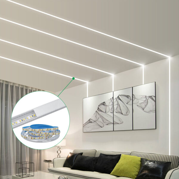 Led Aluminum Profile for Linear Strips Channel Wall Wash Stair Extrusion Diffuser Ceiling Light Led Strip Profile Channel