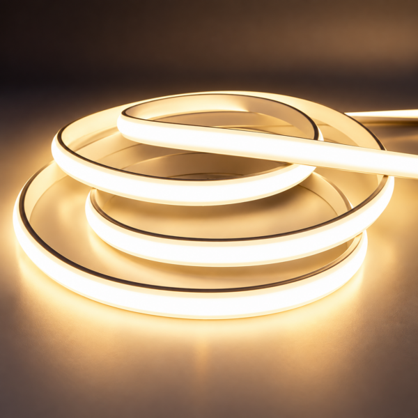 220V COB LED Strip Light 288LEDs/m Waterproof High Voltage Plug in FCOB Flexible Rope Light for Indoor Outdoor Lighting