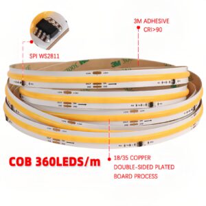 Running Water Flowing COB Led Strips Light WS2811 Addressable Chasing Tape 360 LEDs Dc24V Smart Led Strip Lights