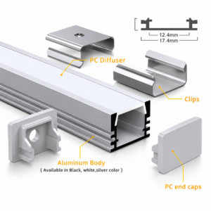 Recessed Led Linear Channel for Decorative Lighting Led Channel Led Strip Light 1m 2m 3m Plaster Led Aluminium Profile for Leds