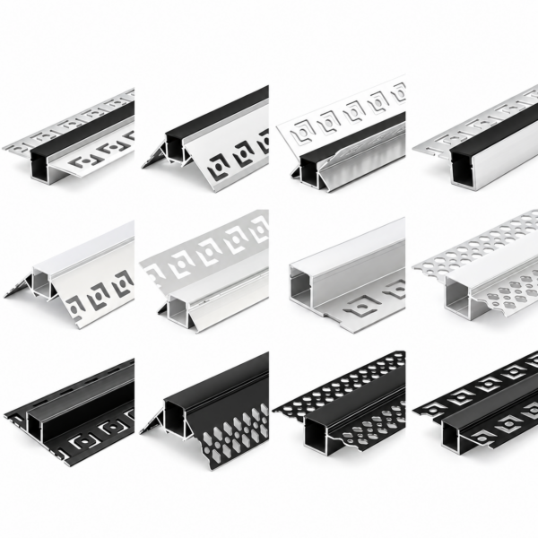 Hot Sale 1M 1.5M 2M 3M Plaster Led Strip Aluminum Profile Channel Ceiling Drywall Profile Light Aluminum Perfiles De Aluminio