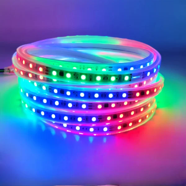 SMD RGBIC Strip Lights 220V Flexible IP65 Waterproof Driverless Led Lights Strips Tira De Luz Led Cuttable Strip Light