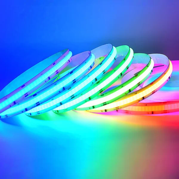 Addressable 10mm 12mm Width RGBIC COB LED Strip Light LED RGB IC WS2811 12V LED Strip Luces LED Tira De Luz LED Inteligente