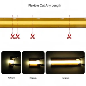 24V COB Strip Light 720 LED/m Free Cutting LED 8mm Flexible Tape Customizable Cuttable 3000K 4000K 6000K Led Cob Strip Light