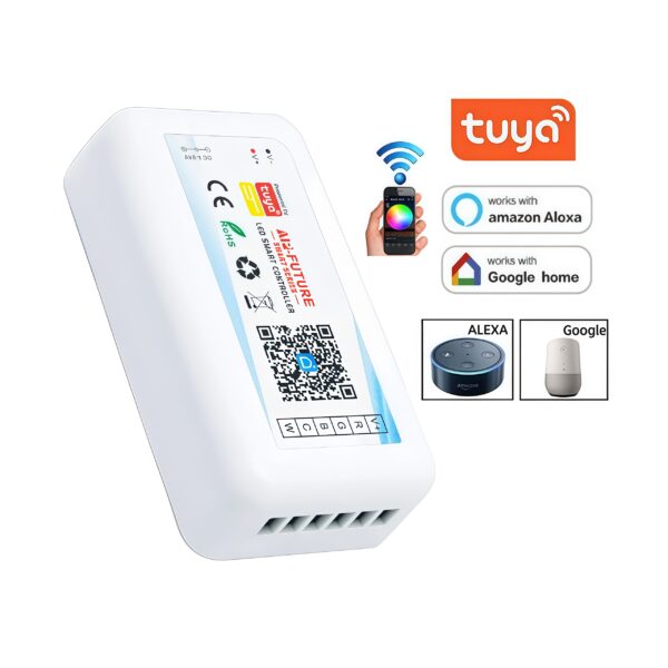 LED Dimmer Rgb/Rgbw/Rgbcw Led Strip Light Controller System CE Rohs APP Voice Wifi Tuya Led Controller