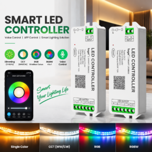 Voice Smart LED Dimmer Cct/Rgb/Rgbw/Rgbcw Led Strip Light Zigbee Controller System CE Rohs APP Voice Tuya Led Controller