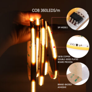 Flexible LED Strip Light 24V WS2811 Chasing Running Water Led Tape Smart Strip Lights for Bedroom Office Decor