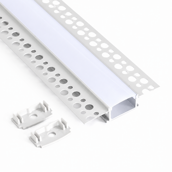 Custom Led Strip Light Aluminum Profile 1M 2M 3M Plaster Recessed Profile Channel Ceiling Drywall Perfil De Aluminio Led