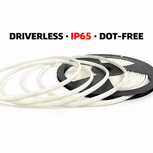 High Voltage 110V 220V COB LED Strip Light Driverless Dot Free IP65 Waterproof 100M Roll Flexible LED Tape for Outdoor Lighting