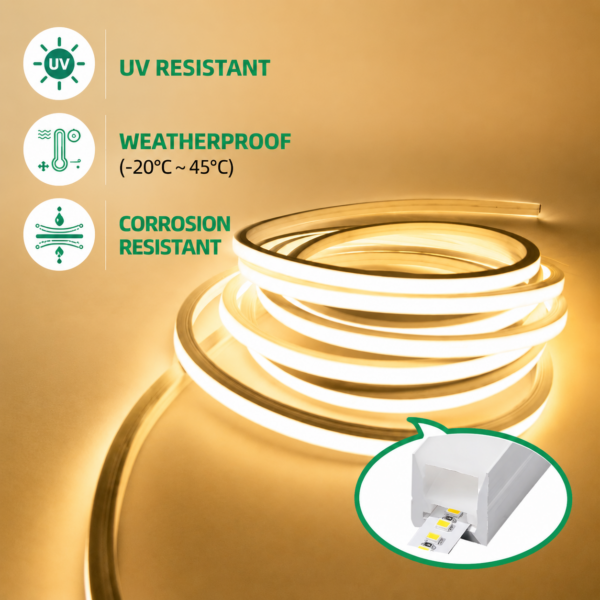Outdoor IP67 Waterproof 24v LED Silicone Light Strip 12v Flexible Silicon Cover Led Strip for Indoor and Outdoor