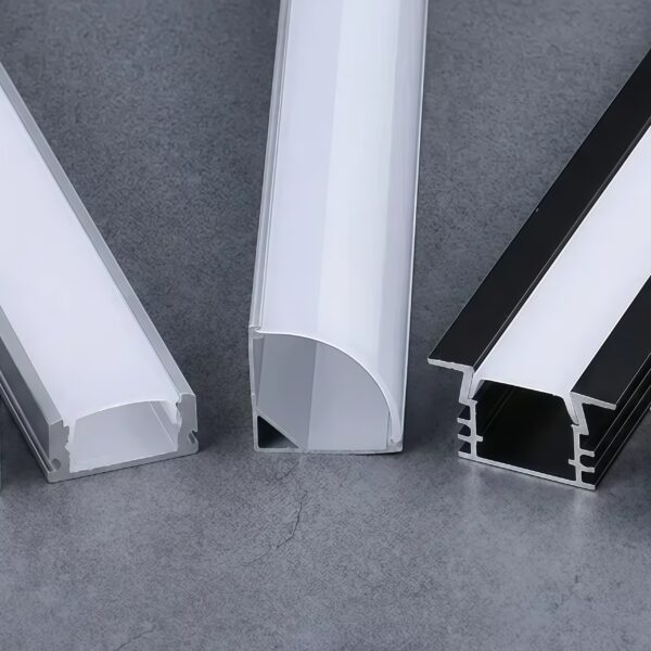 Custom Aluminum Channel Extrusion Profile Recessed Led Aluminum Profile Channel with Diffuser White Black for Led Strip Light