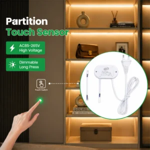 Wholesale AC 85V-265V LED Strip Light Touch Switch Dimmable Cabinet Hidden Installation Penetrating Wood Touch Sensor