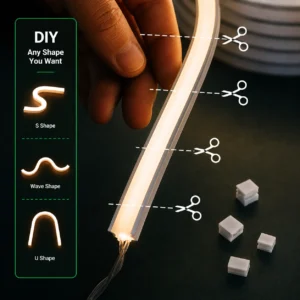 Shenzhen Factory Free Cut Anywhere LED Neon Strip Light 12V 24V Waterproof Neon DuPont Plug Play Silicone LED Profile Light