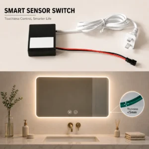 Smart Bathroom Mirror Sensor Switch 12V 1A LED Stepless Dimming Touch Sensor Switch Led Light Mirror