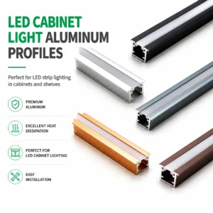 LED Cabinet Lighting Aluminum Profile for Kitchen Under Cabinet Lighting LED Strip Channel Furniture Linear Lighting Solution