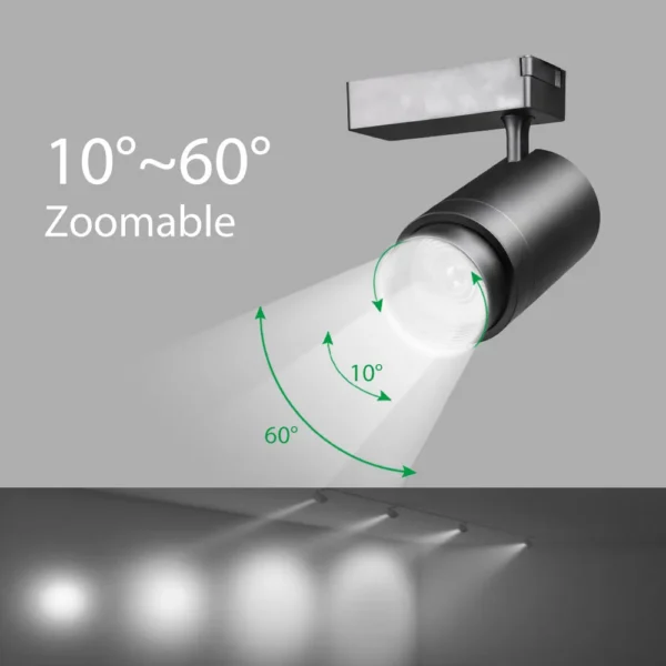 LED Track Light Commercial Lighting Grille Spots Lights Dimmable Aluminum Office Adjustable 20w Rail Lamp