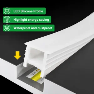Flexible Silicone Neon Tube Channel for Recessed LED Strip Light Free Cutting Bendable LED Profile for Lighting Projects