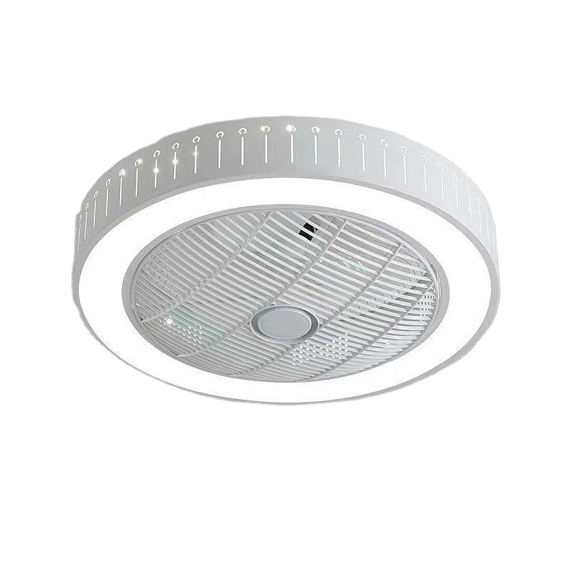 square Ceiling Fan with Lights and Remote Control with Acrylic Blades Invisible Ceiling Fans for Living Room